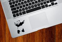 Yadda-Yadda Design Co. Shooting Panda - Trackpad - Vinyl Decal