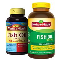 Nature Made Fish OIL 1200 Mg, 360 Mg Omega-3: 400 Liquid Softgels by Nature Made