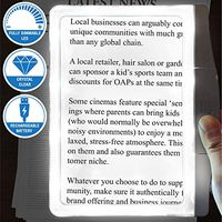 [Rechargeable] 3X Large Ultra Bright LED Page Magnifier with 12 Anti-Glare Dimmable LEDs(Evenly Lit Viewing Area & Relieve Eye Strain)-Ideal for Reading Small Prints & Low Vision Seniors