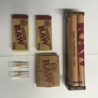 RAW 110mm 1 1/4 Hemp Plastic Cigarette Rolling Machine Boundle