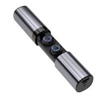 Bluetooth Headset, TWS Bluetooth Wireless Sports Headphones Noise Reduction Ear Plugs Waterproof Charging Case/Power Bank,for Gym, Sports,Silver