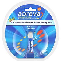 Abreva Docosanol 10% Cream Tube, Only FDA Approved Treatment for Cold Sore/Fever Blister, 2 grams