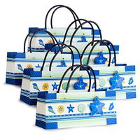 Wine Gift Bags – Beach and Seashell Design in a Cute Purse Style Set of 6 by Simply Charmed