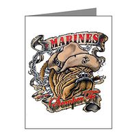 Note Cards (10 Pack) Marines Semper Fi Devil Dog Smoking