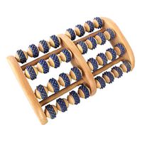 Dual Massager Roller Portable Dual Massager Ergonomic Design Manual Foot Massager Multifunctional Wooden Foot Massager Roller Multifunctional Foot Massager