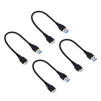 USB 3 to Micro B Cable, ELUTENG 4 Pack 1FT USB A to Micro-B Cord Superspeed 5Gbps USB 3.0 A to Micro B Cable Charger for HDD or SSD External Hard Disk DriveSupport Data Sync & Charging Corder