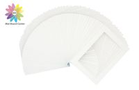 Pack of 100 Sets, 5x7 White Picture Mats with White Core for 4x6 Photos + Backings+ Bags