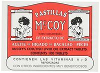 Pastillas McCoy Cod/Fish Liver Oil Extract Tablets 100 ea (Pack of 12)