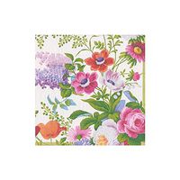 Caspari Edwardian Garden Paper Cocktail Napkins in Ivory, 20 Per Package