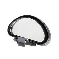 Shentesel 2Pcs Car Blind Spot Rearview Mirror Wide Angle Rear Side View Reference - Black