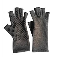 Liobaba 1 Pair Unisex Men Women Therapy Compression Gloves Arthritis Joint Pain Relief Health Care Half-finger Gloves Training Gloves