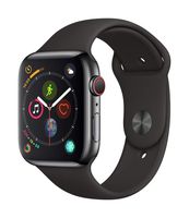 Apple Watch Series 4 (GPS + Cellular, 44mm) - Space Black Stainless Steel Case with Black Sport Band (Renewed)