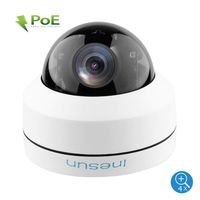 Inesun Outdoor Vandal Resistant POE PTZ IP Security Camera 5MP Super HD 2592x1944p 4X Zoom PTZ Dome Camera - IP66 Waterproof, IK10 Vandal-Proof,100ft IR Night Vision