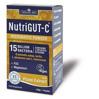 Natures Aid NutriGUT-C (15 Billion Bacteria) with FOS & Magnesium 120 g - 4 Pack