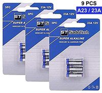 A23 Battery - 12V Long Lasting Alkaline Battery (3 Pack, 9 Batteries) - for Wireless Doorbell, Household Electronics, Remote, Garage Doors Opener and Accessories