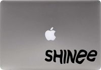 Shinee Text Version 1 Vinyl Decal Sticker for Computer MacBook Laptop Ipad Electronics Home Window Custom Walls Cars Trucks Motorcycle Automobile and More (Black)
