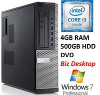 Dell Optiplex 7010 Small Form Factor SFF High Performance Premium Business Desktop PC, Intel Core i3 3.4GHz , 4GB RAM, 500GB HDD, DVD, Windows 7 Professional (Renewed)