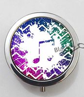 BlackKey Music Note 3-Compartment Decorative Pocket Gift Box Case Organizer for Pill, Color 1 -1307