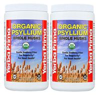 Yerba Prima Organic Psyllium Whole Husks Supplement, 12 Ounce (Pack of 2)