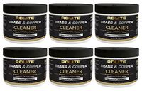 Rolite Brass & Copper Cleaner (1lb) Instant Cleaning & Tarnish Removal on Railings, Elevators, Fixtures, Hotels, Cruise Ships, Buildings 6 Pack