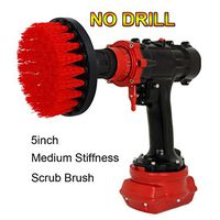 HIFROM Drill Brush - 5 inch Power Drill Attachment Medium Duty Scrubbing Stiffness Scrub Cleaning Brush for Cleaning Bathroom Surfaces Tile Grout Showers Hard Water Stains Rust Mineral Marble Grout