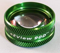90D Condensing Lens for use with Biomicroscopy Slit Lamp (Green)