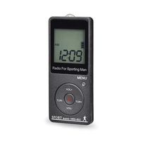 Portable Pocket AM FM Radio with Earphone Pedometer Sleep Timer and Clock Mini Sport Digital Tuning Radio Stereo Personal Receiver Rechargeable Battery for Walking/Jogging (Black)