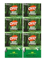 OFF! Deep Woods Insect Repellent Wipes, 12 Towelettes (Pack of 6)