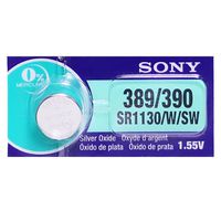 Sony 389/390 (SR1130/W/SW) 1.55V Silver Oxide 0% Hg Mercury Free Watch Battery (8 Batteries)