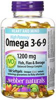 Webber Naturals High Potency Omega 3-6-9, 180-Count