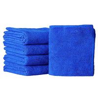 Bluelans 5pcs Soft Absorbent Wash Cloth Car Auto Care Microfiber Cleaning Towels - 25 x 25cm - Blue