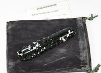 Fundamental Rockhound Products: Tourmaline and Snow Quartz Massage Wand Natural Gemstone Crystal, grounding Stone with Carrying Pouch