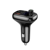 Cuawan 12-24V FM Transmitter Bluetooth 5.0 Quick Charge 4.0 Car Charger for Mobile Phone LCD Handsfree Car Kit MP3 Player Dual USB