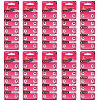 AG4 1.55V Cell Button Battery (100-Pack) + Worldwideing