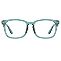 TIJN Blue Light Blocking Glasses Square Nerd Eyeglasses Frame Anti Blue Ray Computer Game Glasses (SeaGreen)