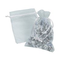 Fun Express - Med Sheer Organza Wedding Gift Bags for Wedding - Party Supplies - Bags - Fabric & Textile Bags - Wedding - 12 Pieces