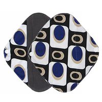 Overnight Charcoal Bamboo Mama Cloth/ Menstrual Pads/ Reusable Sanitary Pads by WYTong (Black, S)