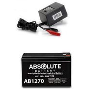 New AB1270 12V 7AH Battery for Lowrance Universal Portable Fishfinder & Charger