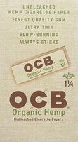 OCB Organic Hemp Unbleached Rolling Papers 1 1/4 UNFLAVORED Flavor Pack of 24