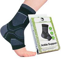Ankle Brace Compression Support Sleeve with 20-30 mmHg (Pair) for Foot Pain. Plantar Fasciitis Socks Increase Blood Circulation to Reduce Foot Swelling and Heel Spurs While Providing Arch Support