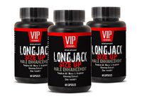 Testosterone Booster for Men Sex Pill - LONGJACK Size UP (Male Enhancement Formula) - Natural Ginseng Capsules - 3 Bottles 180 Capsules