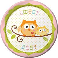 Creative Converting BB417128 Happy Tree Cake Plates - Girl -8 Pack