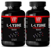L-Lysine for Women - L-LYSINE Immune Booster 1000 - Natural Fat Burner - 2 Bottles 200 Tablets