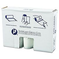 Inteplast Group VALH4048N14 40-45 gallon Capacity, 46" Length x 40" Width x 12 Mic Thickness, Natural Color, HDPE Commercial Coreless Valu-Plus Institutional Trash Can Liner (Case of 10 Roll, 25 Bags per Roll)