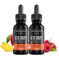 Raspberry Ketones Exogenous Keto Drops - Max Potency Thermogenic Supplement with EGCG, Panax Ginseng, Garcinia - Naturally Use Fat for Fuel & Manage Cravings - Ketosis & Metabolism Support 2pk