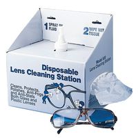 Bel-Art Disposable Lens Cleaning Station; 8oz Non-Silicone Fluid, 600 Lens Tissues (F24835-0000)