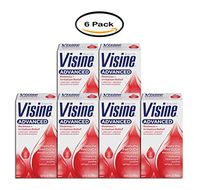 PACK OF 6 - Visine Advanced Redness + Irritation Relief Lubricant/Redness Reliever Eye Drops, .5 Fl. Oz