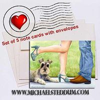 Michael Steddum Learning to Share, Schnauzer Note Card Set
