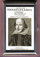 William Shakespeare First Folio Playwright Bard Decorative Pill Box