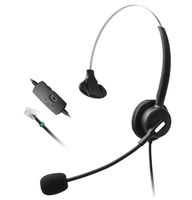 Wantek Wired Call Center Telephone Headset Headphone with Mic and Volume Mute Control for NEC Aspire DT300 DSX Polycom 335 400 Avaya 1416 Aastra 6757i Mitel 5330 ShoreTel IP230 IP Phones(H110B01A)
